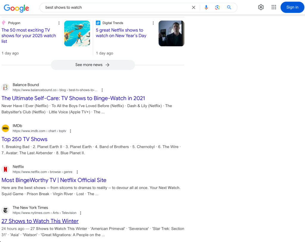 Confusing business and SERP competitors
